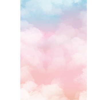 Vesiväri pastelli taivas pilvi makuuhuone ikkuna rullaverhot - Tenstickers