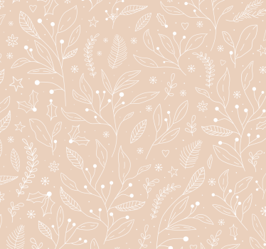 Joulukasveja beige rullaverho - Tenstickers