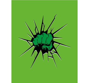 Vihreä nyrkki rullaverho supersankari - Tenstickers