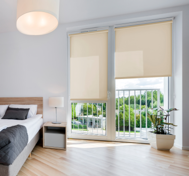 Beige läpikuultava makuuhuoneen rullaverho - Tenstickers