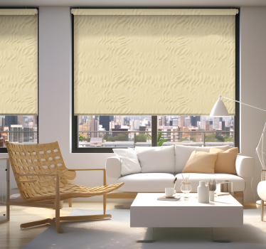 Beige hiekkarakenne rullaverho olohuoneeseen - Tenstickers