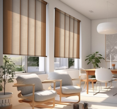 Japanilainen paneelirakenne beige rullaverho - Tenstickers
