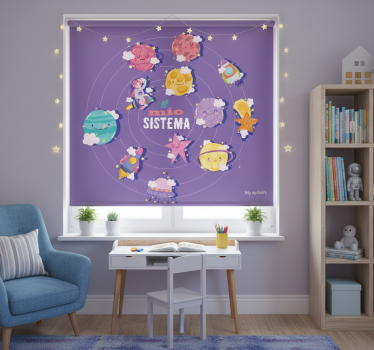 Oma järjestelmä violetti rullaverho - Tenstickers