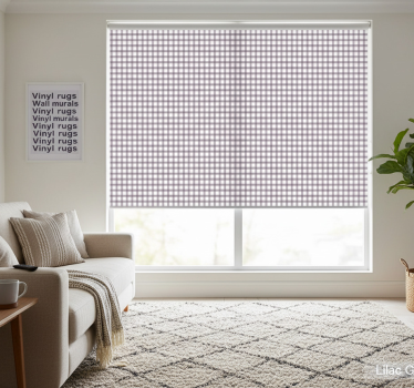 Violetti ruutukuvio rullaverho - Tenstickers