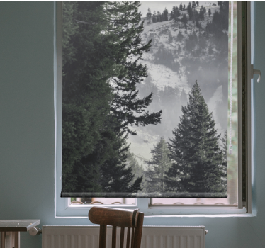 Vuoren vihreä metsä alkuperäinen rullaverhot - Tenstickers