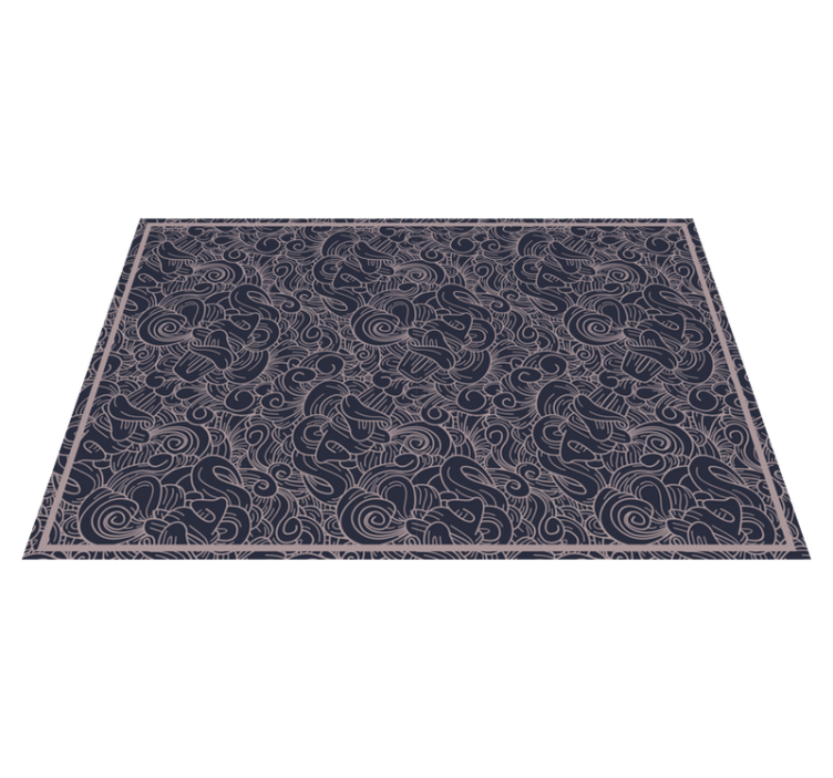 Kaunis musta abstrakti kuvio pöytätabletti - Tenstickers