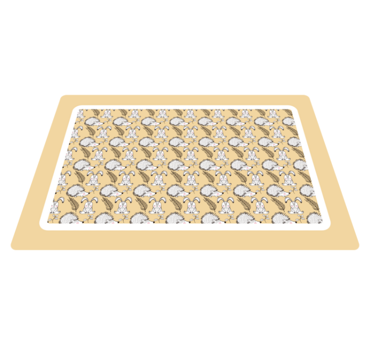 Söpö siili ja kanit pöytätabletti kotiin - Tenstickers