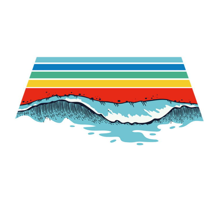 Aaltokuvioinen pöytätabletti moderni - Tenstickers