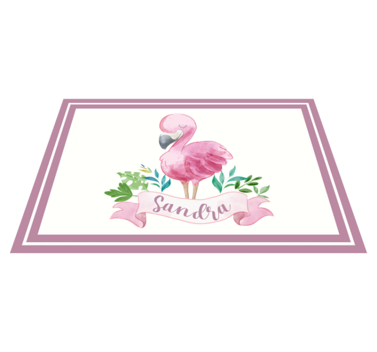 Flamingo nauhalla pöytätabletti nimellä - Tenstickers