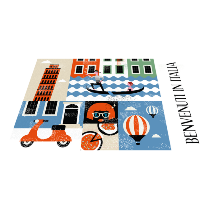 Italian tunnetuimmat ruokakuvakkeet pöytätabletti ravintolaan - Tenstickers