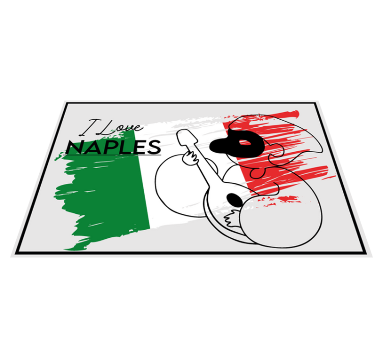 I love naples design pöytätabletti tekstillä - Tenstickers