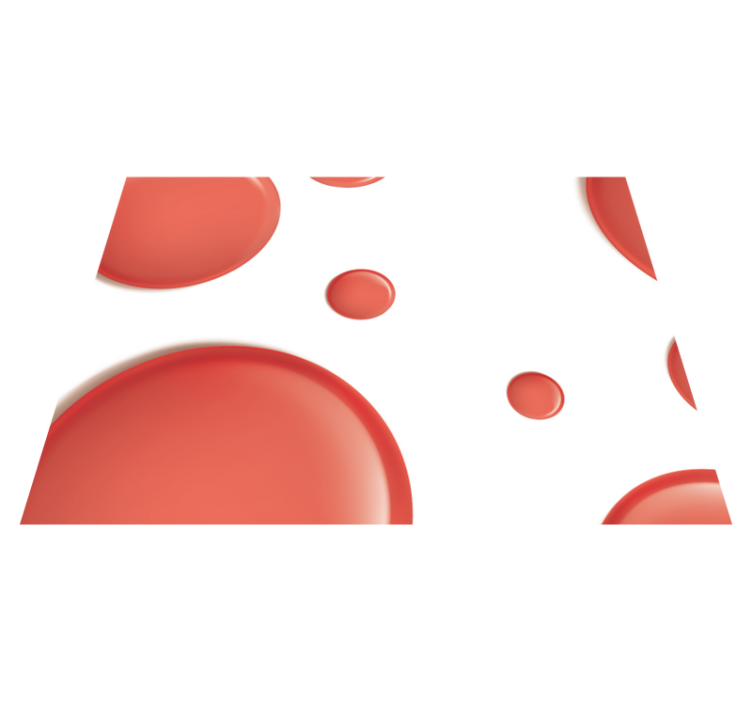 Punaiset modernit ympyrät punainen pöytätabletti - Tenstickers