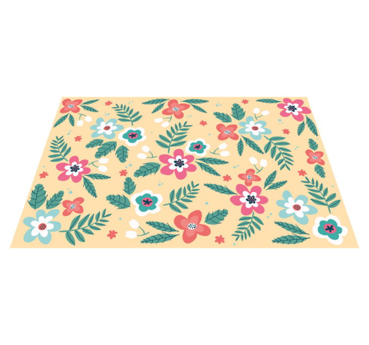 Retro kukka Alkuperäinen pöytätabletti - Tenstickers