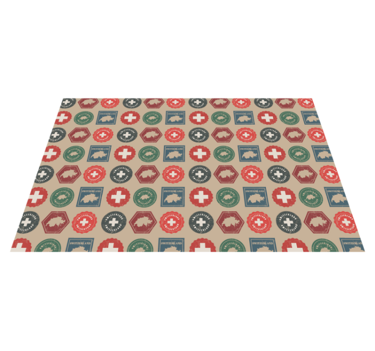 Alkuperäinen pöytätabletti sveitsin lippuleimat - Tenstickers
