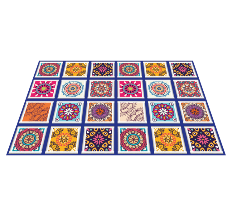 Alkuperäinen pöytätabletti geometrisilla kukkakuviolla - Tenstickers