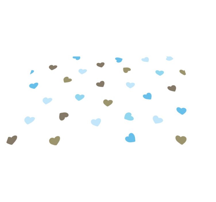 Alkuperäinen pöytätabletti värikkäällä sydänkuviolla - Tenstickers