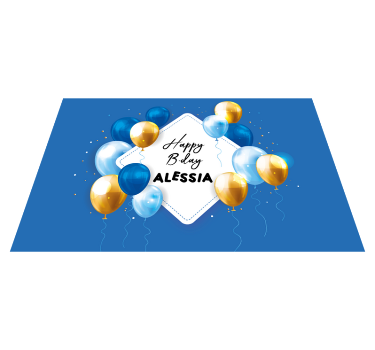 Syntymäpäiväilmapallo juhlapöytätabletti - Tenstickers
