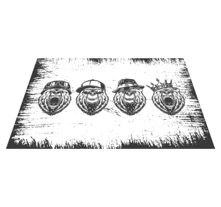 Vintage logo tyyli karhu pöytätabletti ravintolaan - Tenstickers