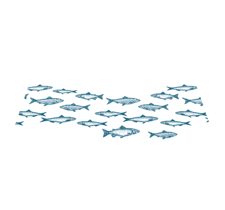 Uppoavien kalojen kuvio alkuperäinen pöytätabletti - Tenstickers