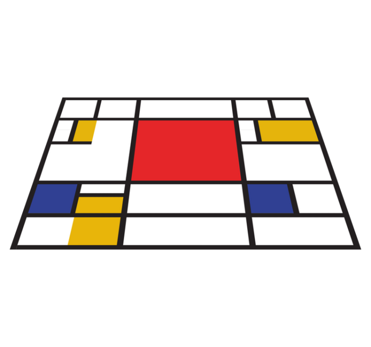Mondrian geometrinen taide Alkuperäiset pöytätabletit - Tenstickers