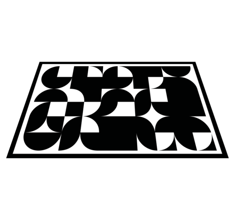 Moderni geometrinen musta kuvio pöytätabletti - Tenstickers