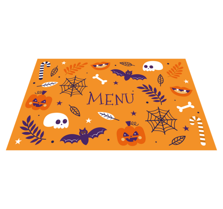 Halloweenin karmiva menu pöytätabletti - Tenstickers