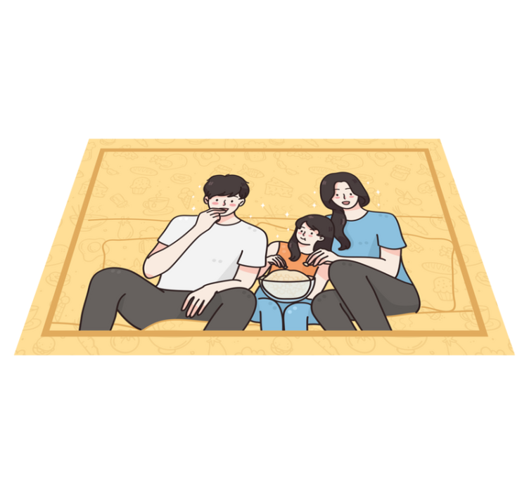 Perhe herkkuja nauttimassa lasten pöytätabletti - Tenstickers