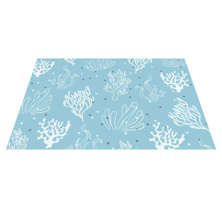 Käsin piirretty korallikuvio Suorakulmainen pöytätabletti - Tenstickers