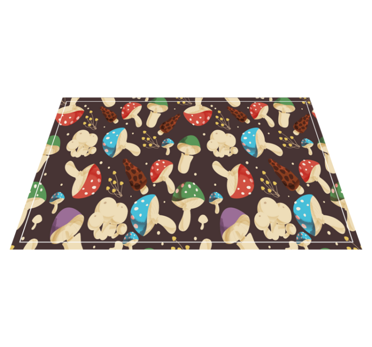 Monivärinen sieni kuvio Alkuperäinen pöytätabletti - Tenstickers