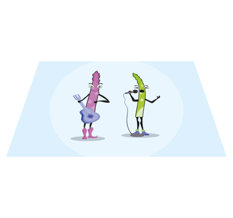 Musikaaliset vihannes-hahmot lasten pöytätabletti - Tenstickers