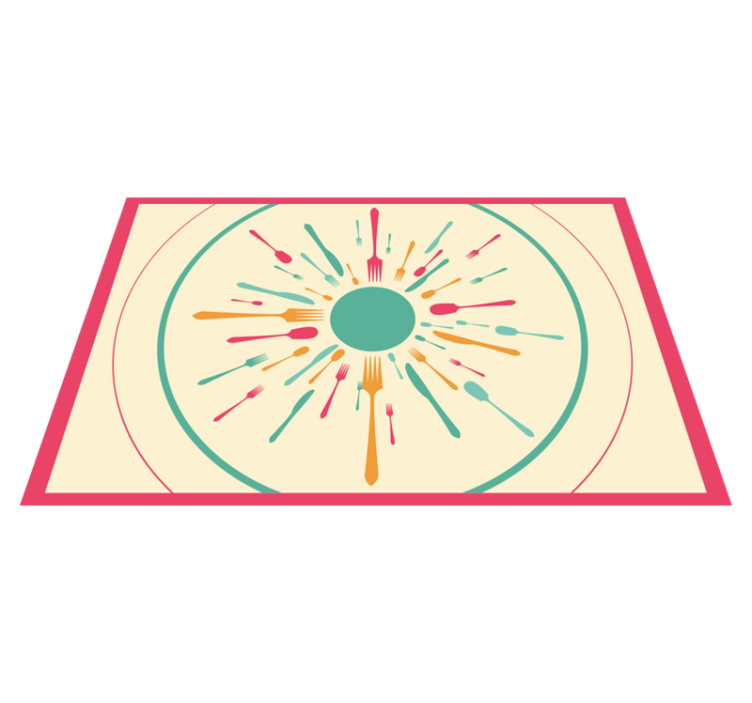 Värikäs aterinsateen pöytätabletti moderni - Tenstickers