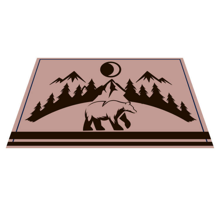 Pöytätabletti nimellä karhun siluetti maisema - Tenstickers