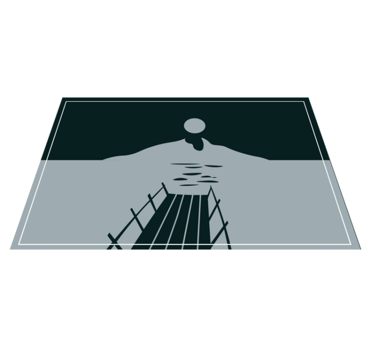 Silta veden yllä pöytätabletti moderni - Tenstickers