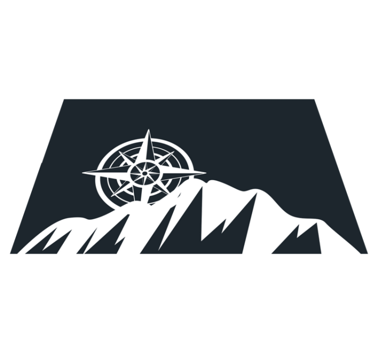 Vuoristokompassi suunnittelu pöytätabletti tekstillä - Tenstickers