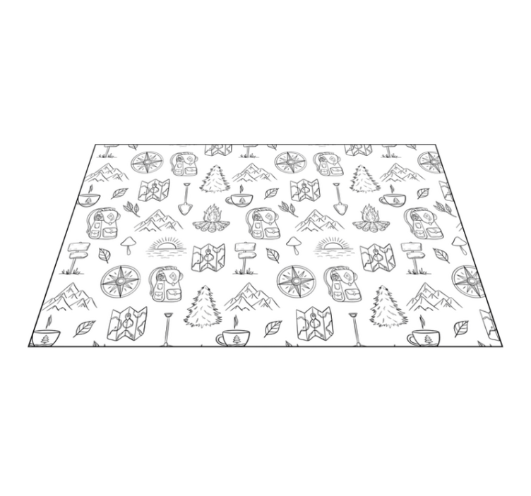 Käsin piirretty kompassi, moutain tavarat lasten pöytätabletti - Tenstickers