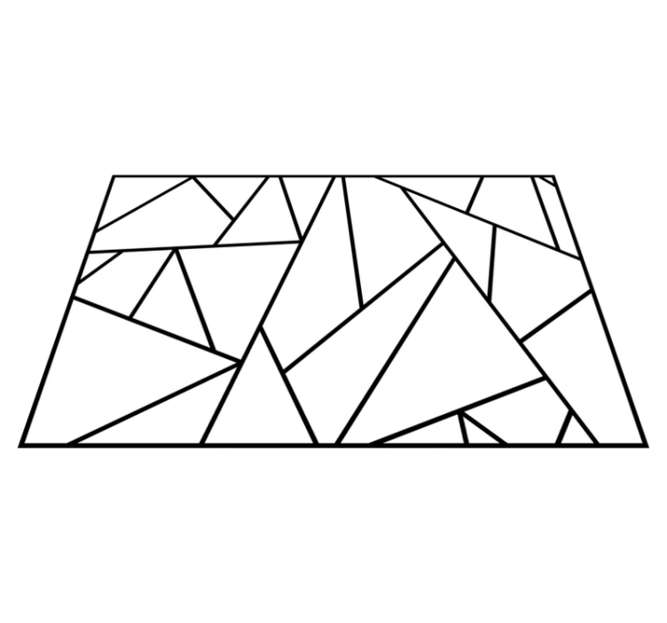 Pöytätabletti moderni geometriset mustat viivat - Tenstickers