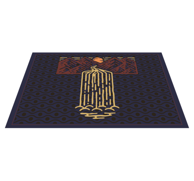 Alkuperäinen pöytätabletti vuoristovesiputousmaisema - Tenstickers