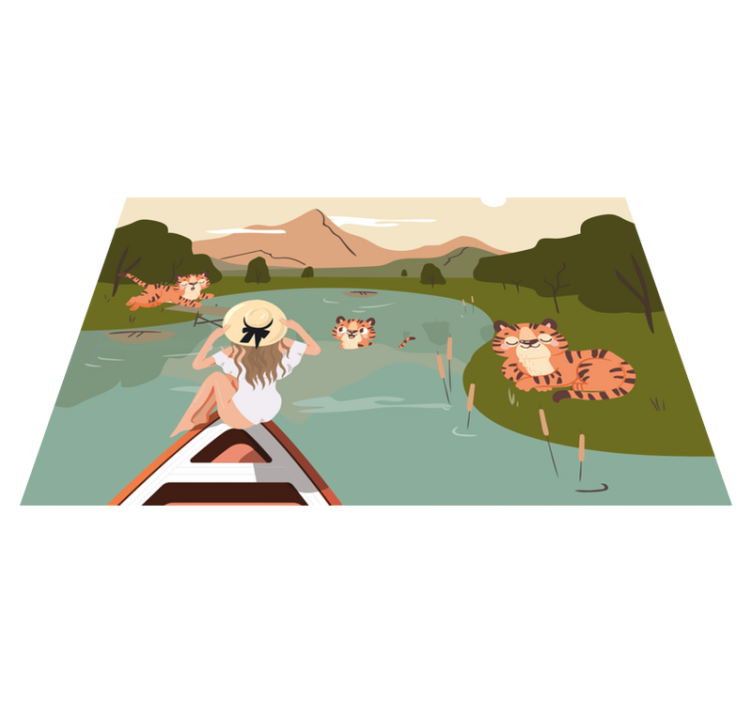 Leikkisät tiikerit lasten pöytätabletti - Tenstickers