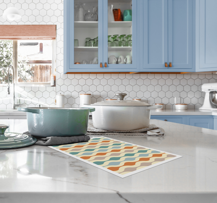 Aaltoileva värikuvio pöytätabletti moderni - Tenstickers