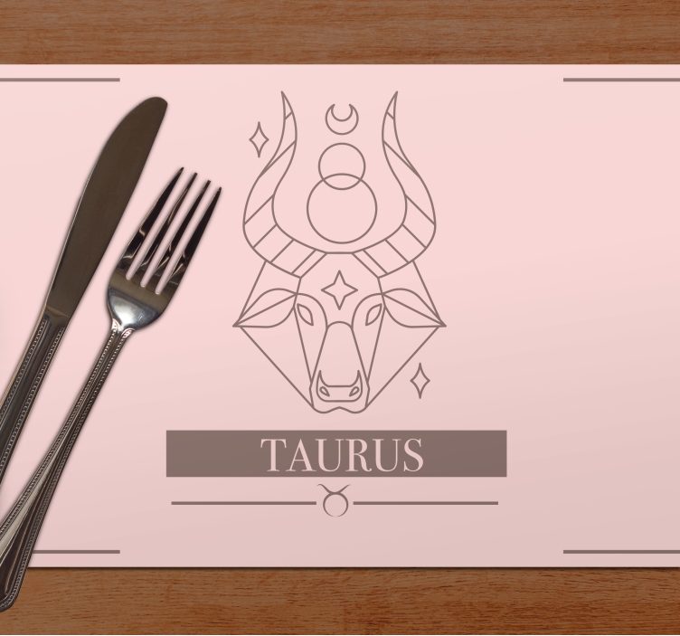 Härkä vaaleanpunainen kortti horoskooppi pöytätabletti kotiin - Tenstickers