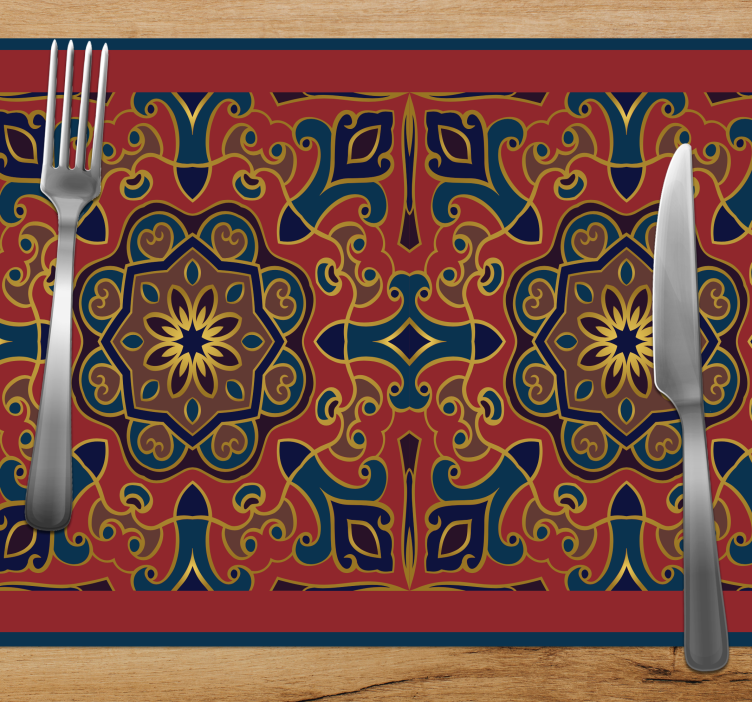 Käsintehty vintage kukkakuvio tekstuuri pöytätabletti - Tenstickers