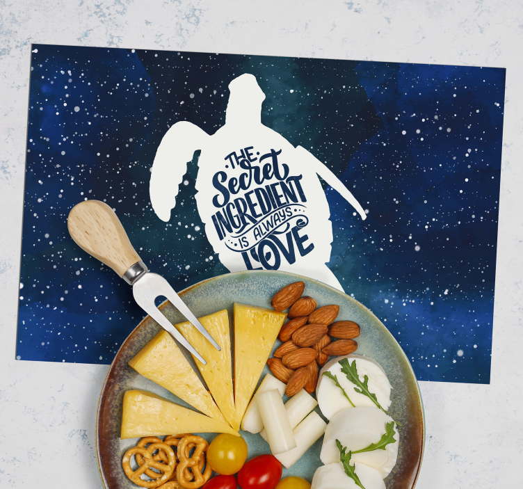 Kilpikonna galaksi kuviolla pöytätabletti tekstillä - Tenstickers