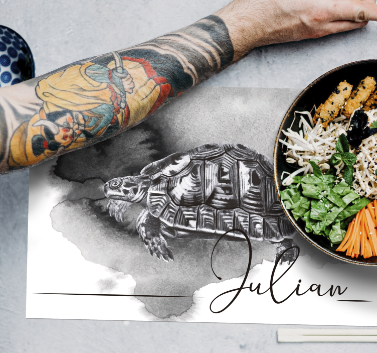 Kilpikonna kuvassa nimi pöytätabletti nimellä - Tenstickers