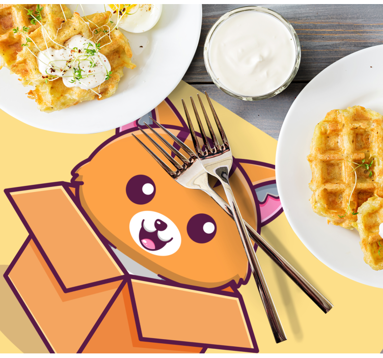 Kissa laatikossa lasten pöytätabletti - Tenstickers