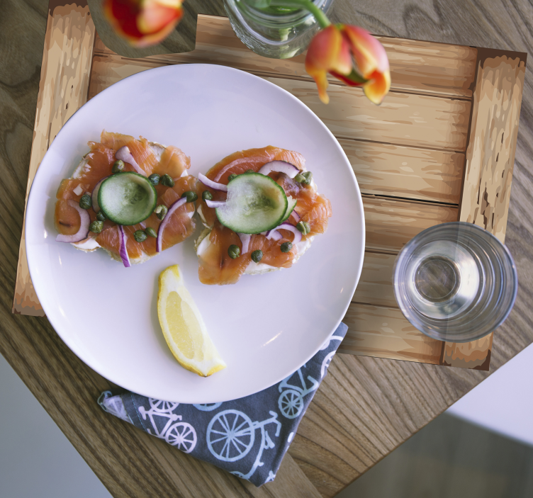 Moderni puinen kuvio tekstuuri pöytätabletti - Tenstickers