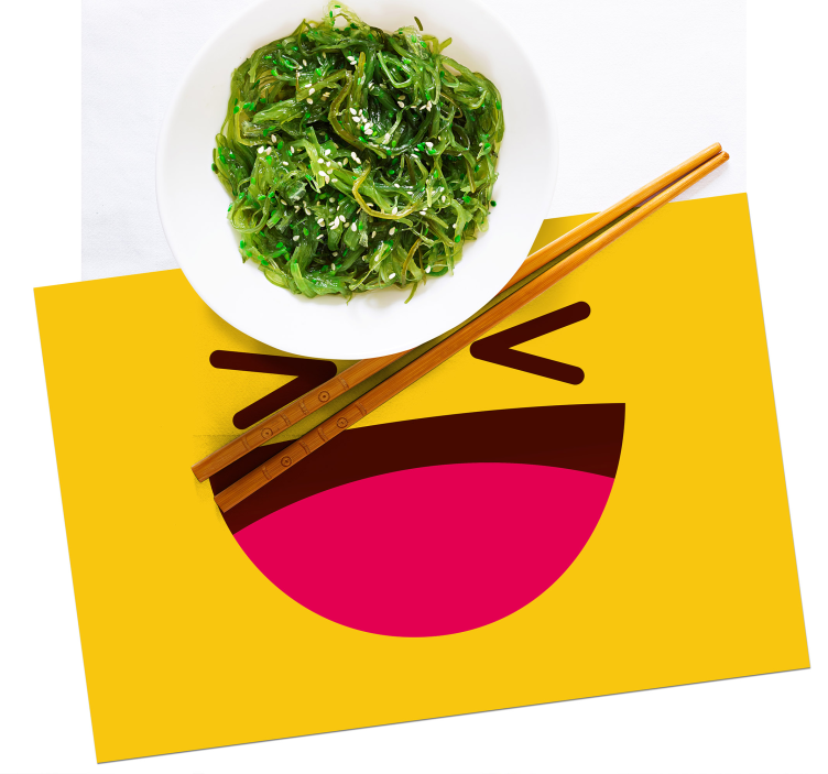 Modernit emoji nauravat kasvot lasten placemats - Tenstickers