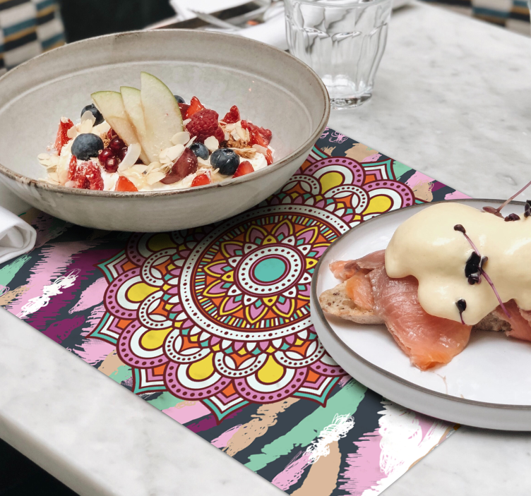 Monivärinen mandala Alkuperäinen pöytätabletti - Tenstickers