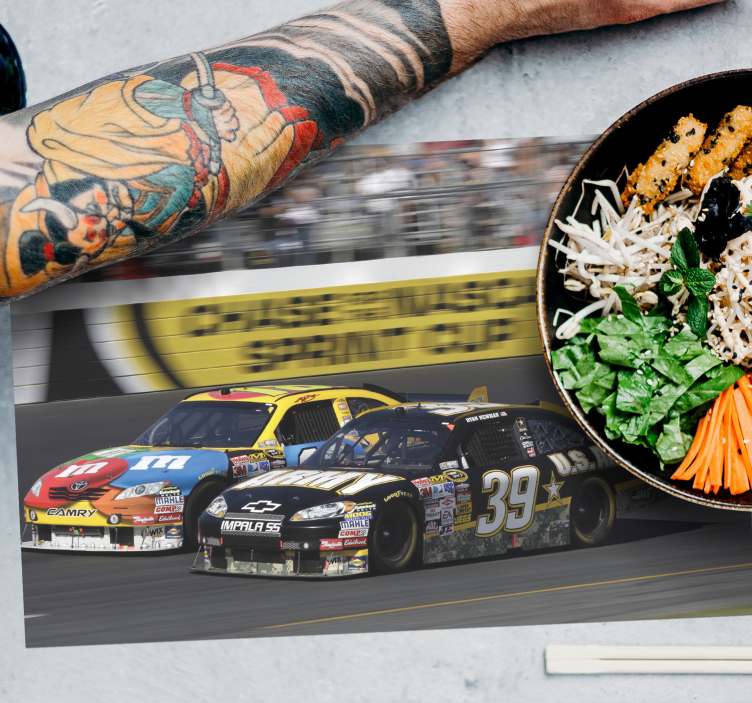 Nascar-kilpa-autot lasten pöytätabletti - Tenstickers