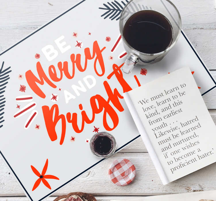 Ole iloinen ja kirkas jouluinen pöytätabletti - Tenstickers