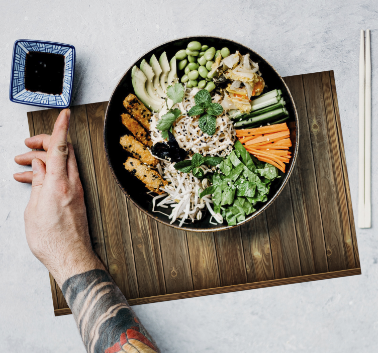 Hieno puulevyn jäljitelmä tekstuuri pöytätabletti - Tenstickers